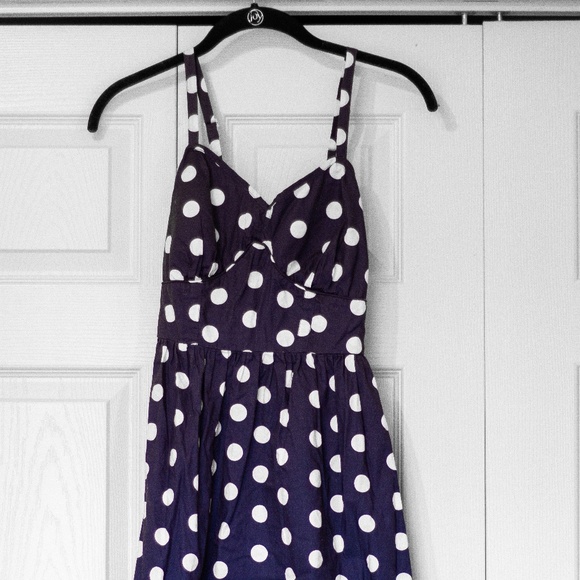 Red Camel | Blue Polka Dot Dress - Picture 1 of 5